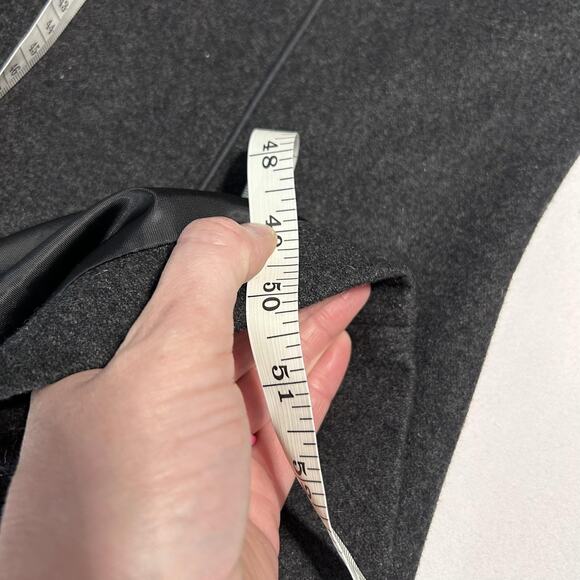 Donnybrook Coat Womens Large Wool Blend Hooded Velvet Trim Button Front Long - Picture 14 of 14